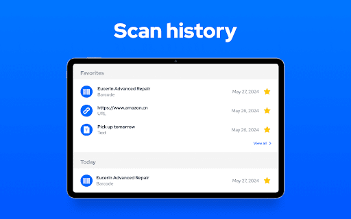 Screenshot of QR Code Scanner & Scanner App