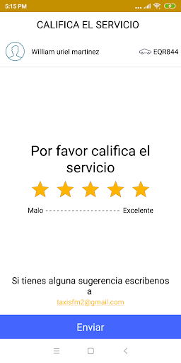 Taxis FM usuario Screen 2