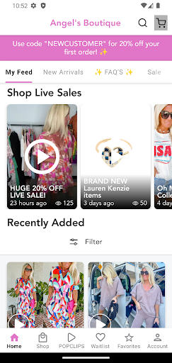 Android application Angel's Boutique screenshort