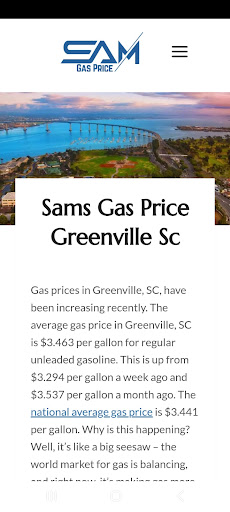 Sams Gas Price Screen 3