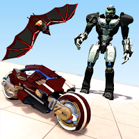 Flying Bat Robot Bike Transform war Robot Games
