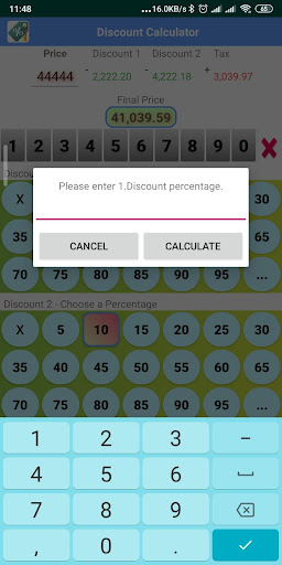 Discount Calculator Screen 2