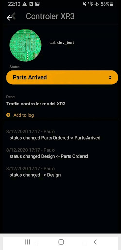 Android application SAM- ASSET MANAGER screenshort