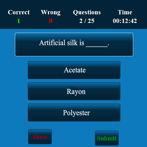 Textile Engineering MCQ Screen 3