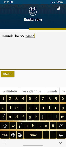Android application Fulah Keyboard (Fulfulde) screenshort