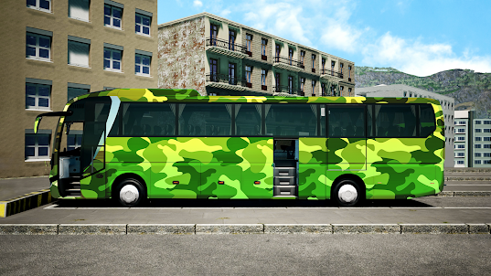 Conduite d'autobus de l'armée