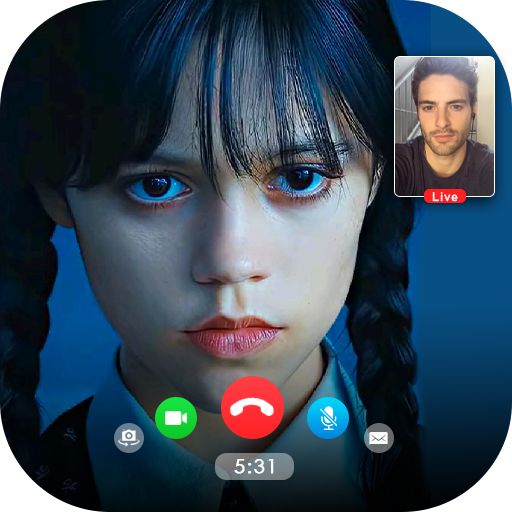 wednesday Adams fake face call Download on Windows