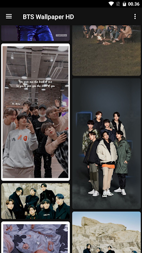 Android application BTS wallpaper HD screenshort