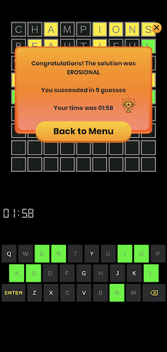 Android application Word Champion screenshort