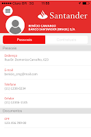 screenshot of Santander Pessoas