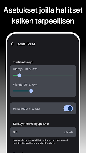 HattiWatt - sähkön hinta Screen 3