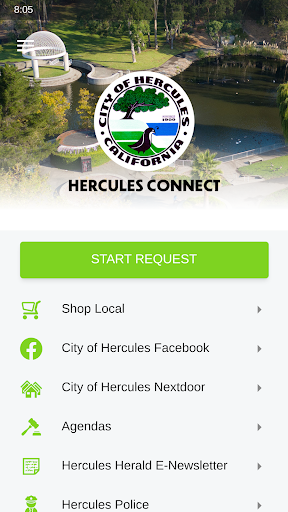 Android application Hercules Connect screenshort