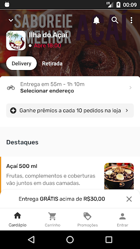 Android application Ilha do Açaí screenshort