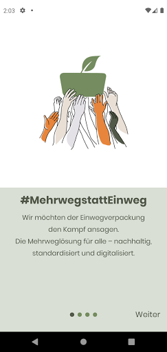 Android application PFABO - Mehrweg statt Einweg screenshort