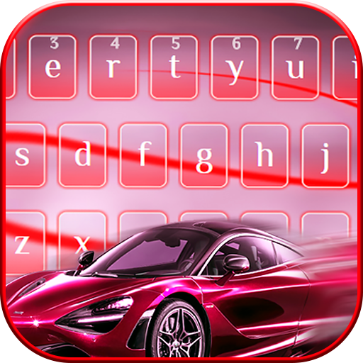 Racing Red Car Keyboard Theme