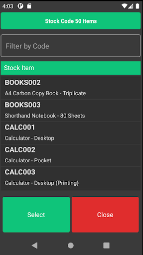 Barscan 50 Screen 3