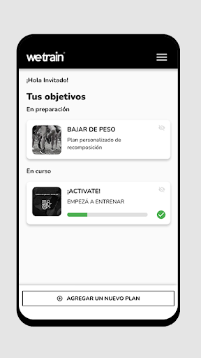 Android application We Train screenshort