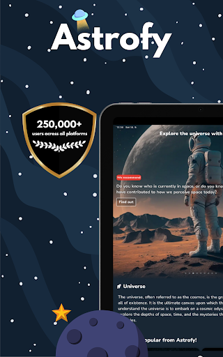 Screenshot of Astrofy: Your space guide