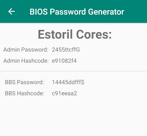 Estoril & Misano BIOS Password Screen 3