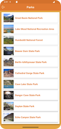 Nevada State Parks Screen 3