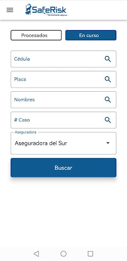 Android application SafeRisk screenshort