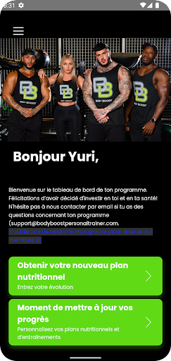 Android application Body Boost App screenshort