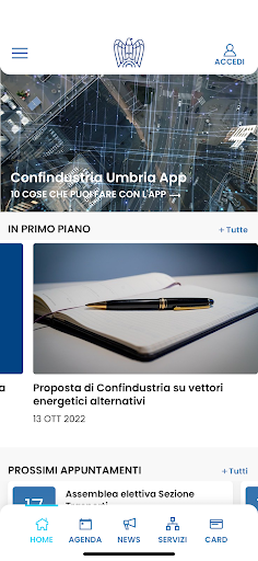 Android application Confindustria Umbria screenshort