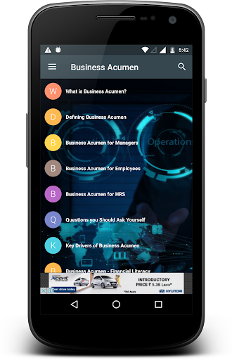 Android application Business Acumen screenshort