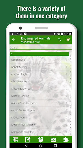 Endangered Animals Offline App Screen 3