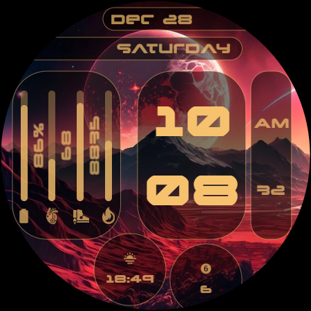 Red Planet Sci-Fi Watch Face