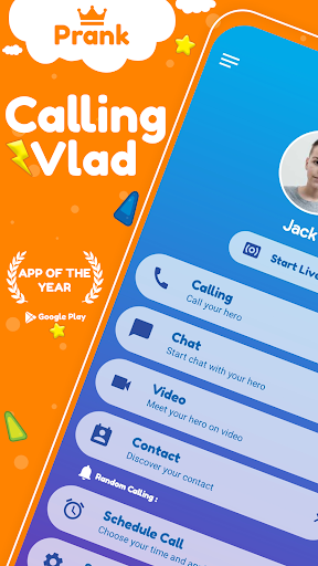Android application Vlad video chat & call : prank screenshort