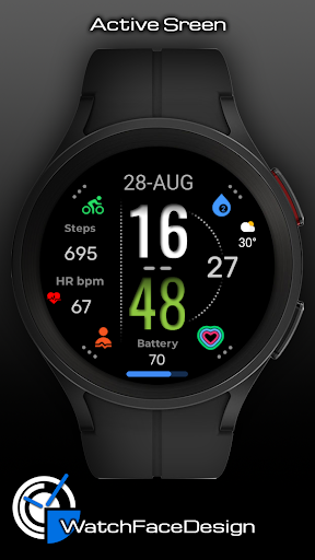 Android application WaTchG018: Digital watch face screenshort