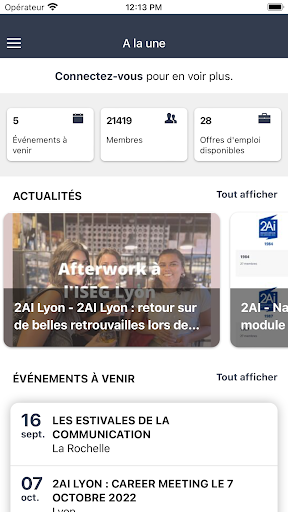 Android application Association Anciens ISEG screenshort