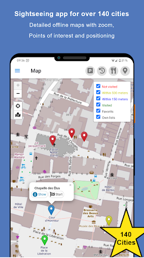 Android application Sightseeing Dijon screenshort