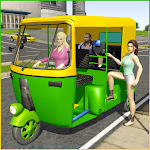 Cover Image of Télécharger Tuk Tuk Rickshaw City Driving Simulator 2021  APK