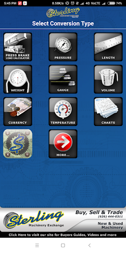 Android application Sterling - Conversion Tools screenshort