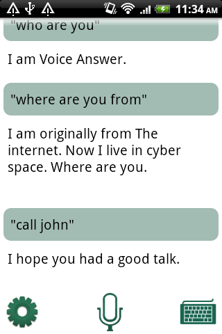 Screenshot of Voice Answer Lite