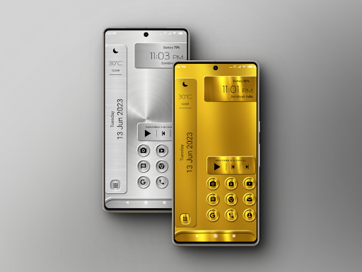 A12 Metallic Theme for KLWP Screen 2