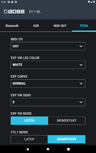 Screenshot of EV-1-WL Editor