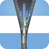 Argentina flag zipper lock icon