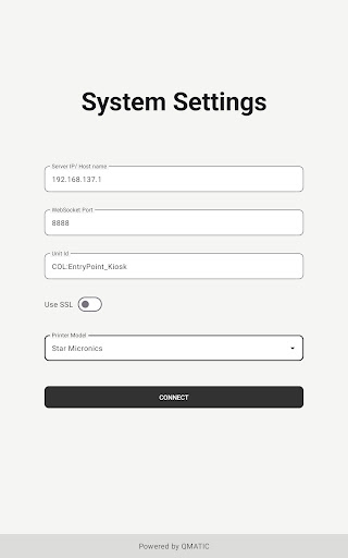 Android application Qmatic Kiosk screenshort