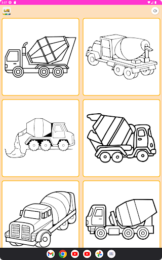 Android application Coloring Concrete Mixer Truck screenshort