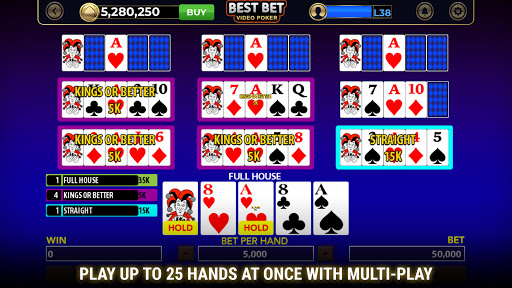 best bet video poker - play 50+ free poker games screenshot 1