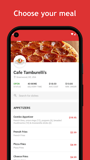 Android application Cafe Tamburelli's screenshort
