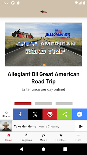 Android application WGLR-FM 97-Seven Country screenshort