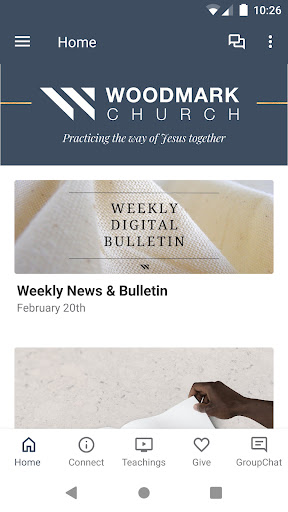 Android application Woodmark Church screenshort