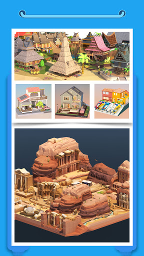 Pocket World 3D - Merakit model puzzle yang unik