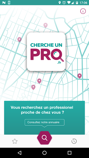 Android application Cherche un pro screenshort