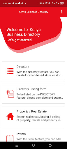 Android application Kenya Business Directory screenshort
