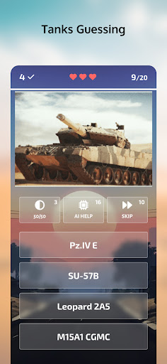 Android application Guess the War Vehicle? WT Quiz screenshort